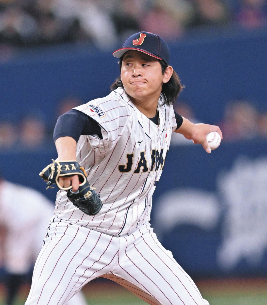 侍ジャパン』宮城大弥、球速差57キロの3球三振にネット沸く「今