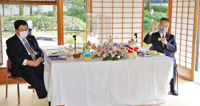 戦国史跡で広域観光進める 杉本知事、岐阜県知事と懇談し一致：中日新聞Web