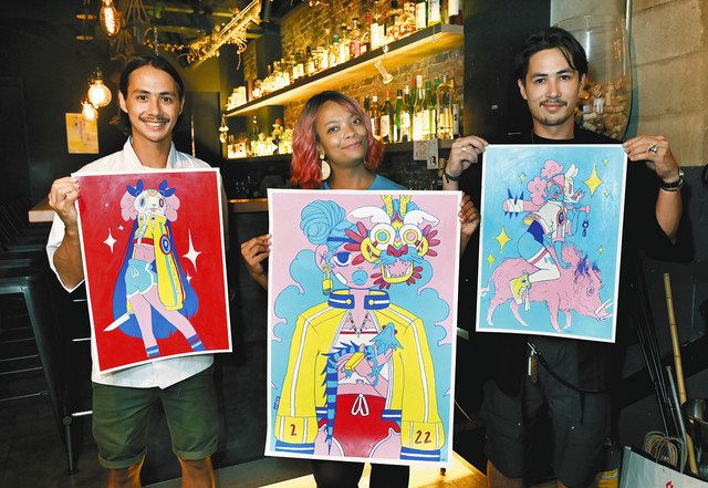 鮮やかに 刺激的に 支干 金沢 米国人イラストレーター個展 北陸中日新聞web