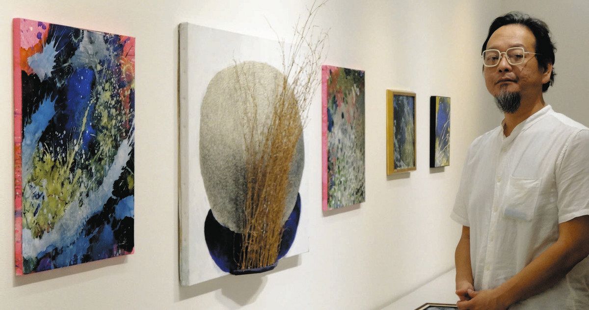 83.「神宮外苑」髙橋一善 油絵 かつて遊んだ外宮、原風景描く 津で浅尾さん、幻想的な油絵の