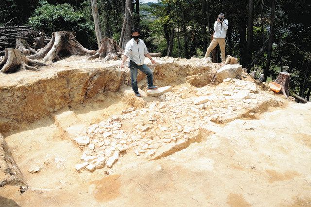 北尾遺跡で方墳発見 栗東市教委「有力な豪族の墓か」：中日新聞Web