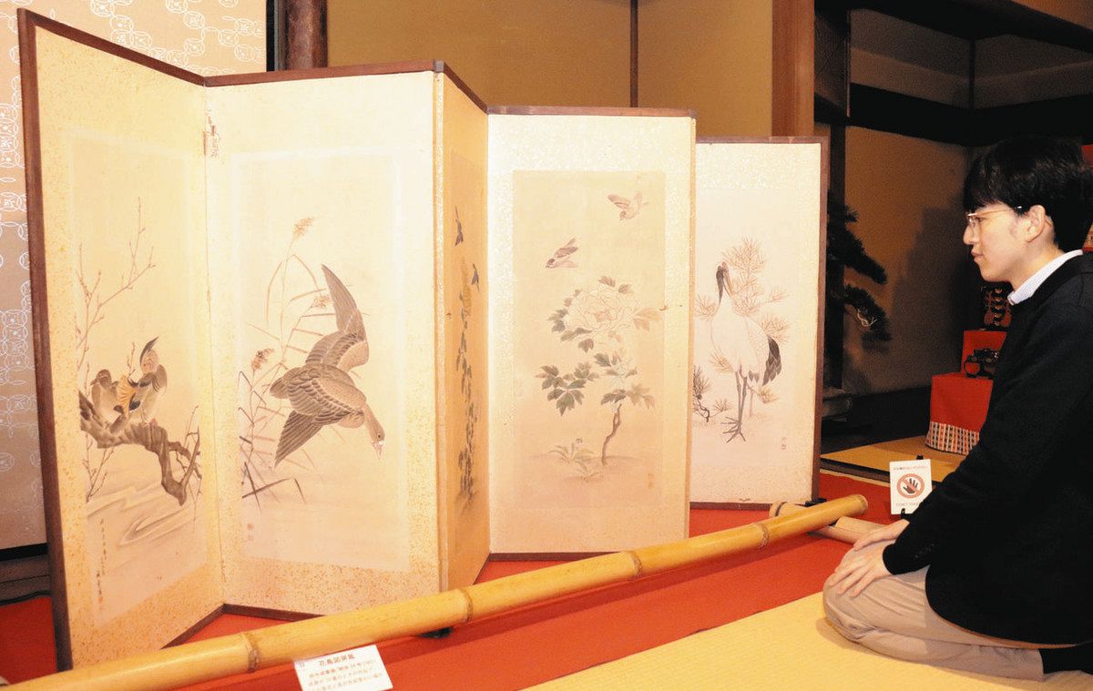 画家・田中成章の足跡たどる 松阪で「花鳥図屛風」など28点展示：中日