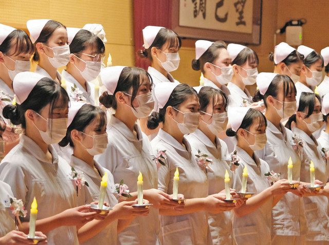 実習前に21年ぶり戴帽式 県立看護専門学校：日刊県民福井Web