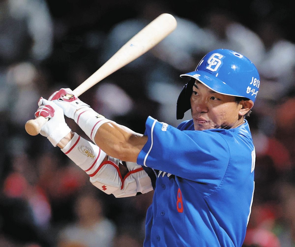 中日、大島洋平の代打初球安打から4球で2得点の“超速攻” 上林誠知が