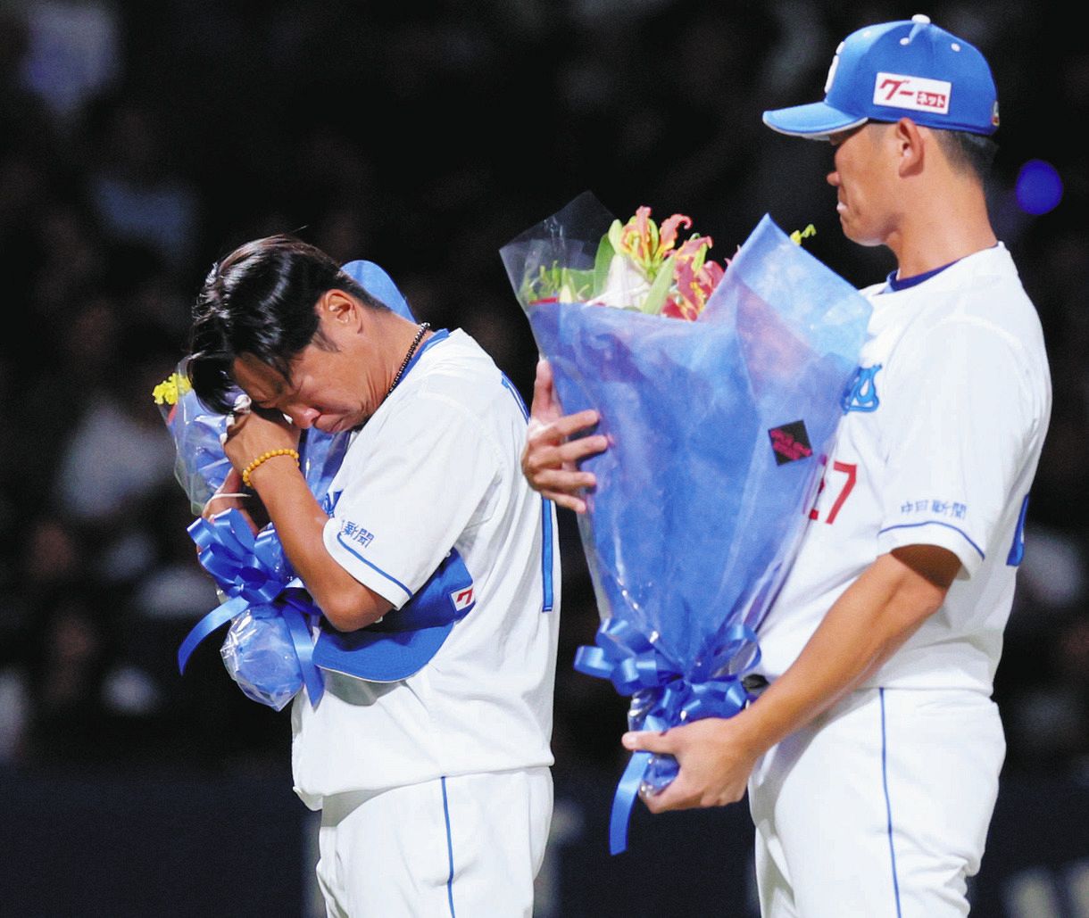 写真特集】中日引退セレモニー 堂上、大野奨、福田、谷元の涙と