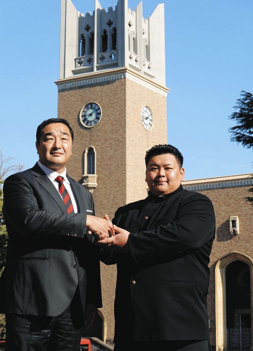 早大相撲部・川副楓馬、手本は同学年の大関・安青錦！ 安治川部屋に