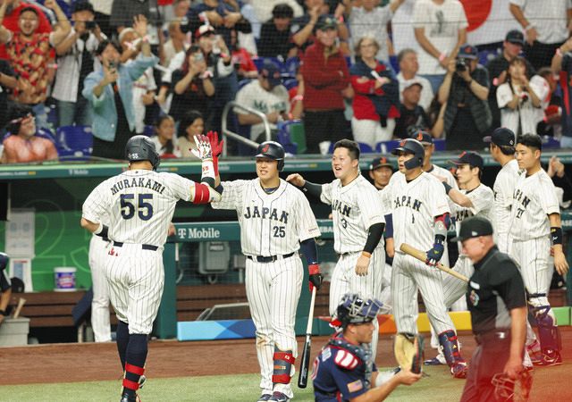 WBC決勝】村上宗隆のソロで勝利確率43.7％→55％に、岡本和真のソロで