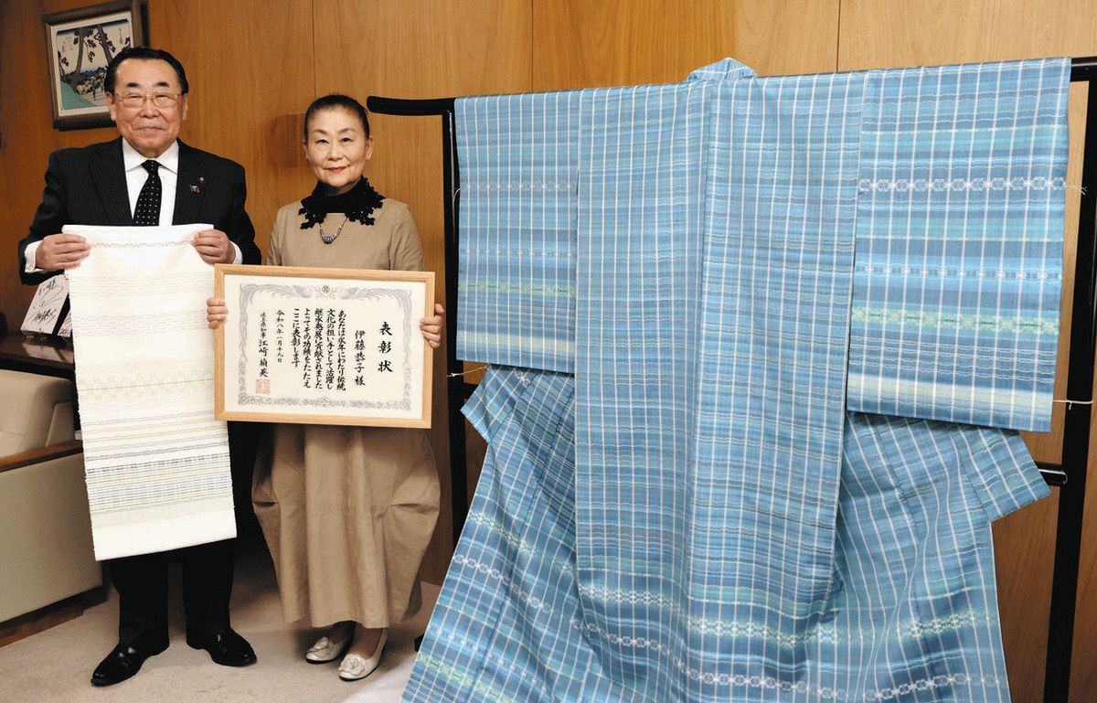 浮織絣」で50年越す活動実る 瑞浪の染織家・伊藤恭子さん、県伝統文化 