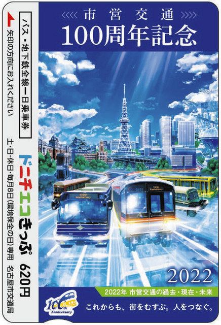 名古屋市営交通１００周年ドニチエコきっぷ第３弾 ２月１日発売：中日