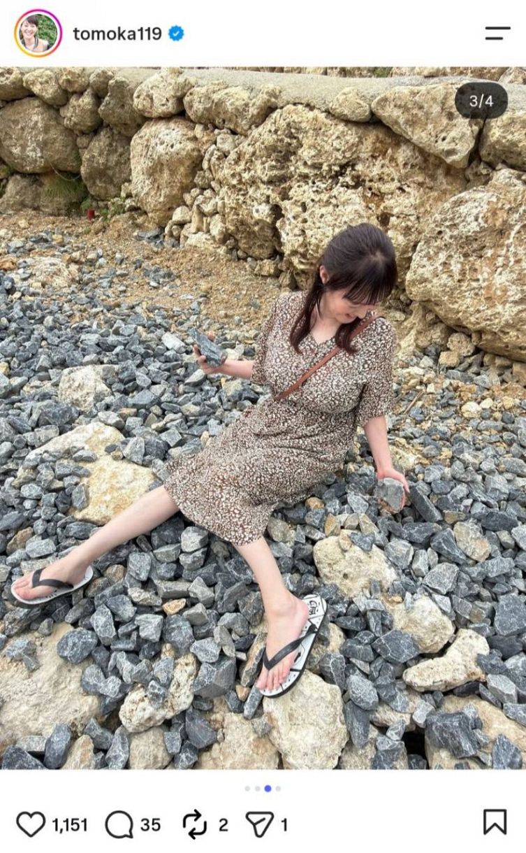 竹中知華アナのインスタグラムより