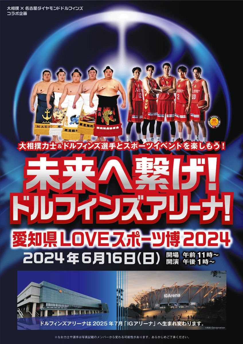 ドルフィンズアリーナで今年最後の「名古屋場所」 Bリーグと異例のコラボへ：中日新聞Web