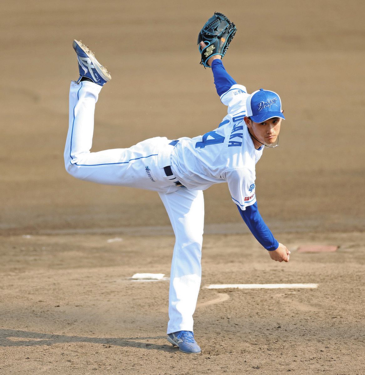 シート打撃に登板した草加