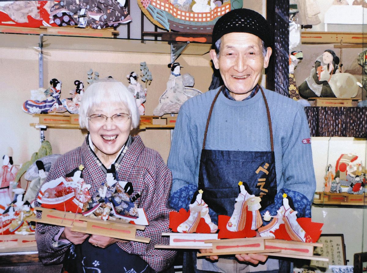 松本の伝統工芸「押絵雛」復活させた両親の遺志を継いで 長男夫婦が