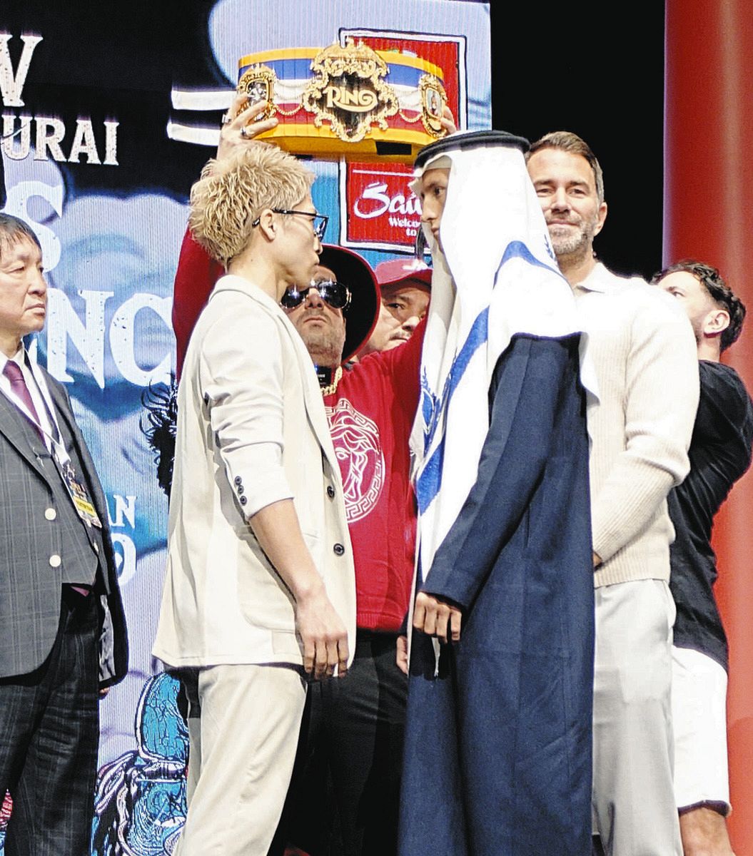 ◇井上尚弥、ピカソと『フェースオフ』【写真】：中日スポーツ・東京中