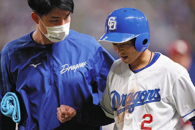 中日】田中幹也が一塁帰塁の際に右肩負傷 開幕スタメンへ突き進む