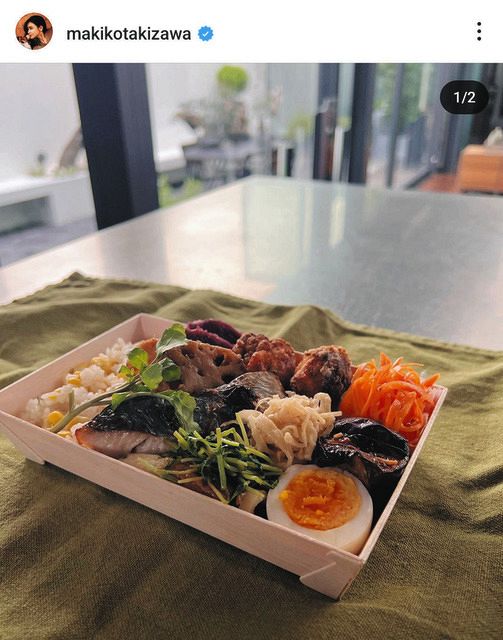 ◇滝沢眞規子、ひさしぶりに夫のために手づくり弁当【写真】：中日