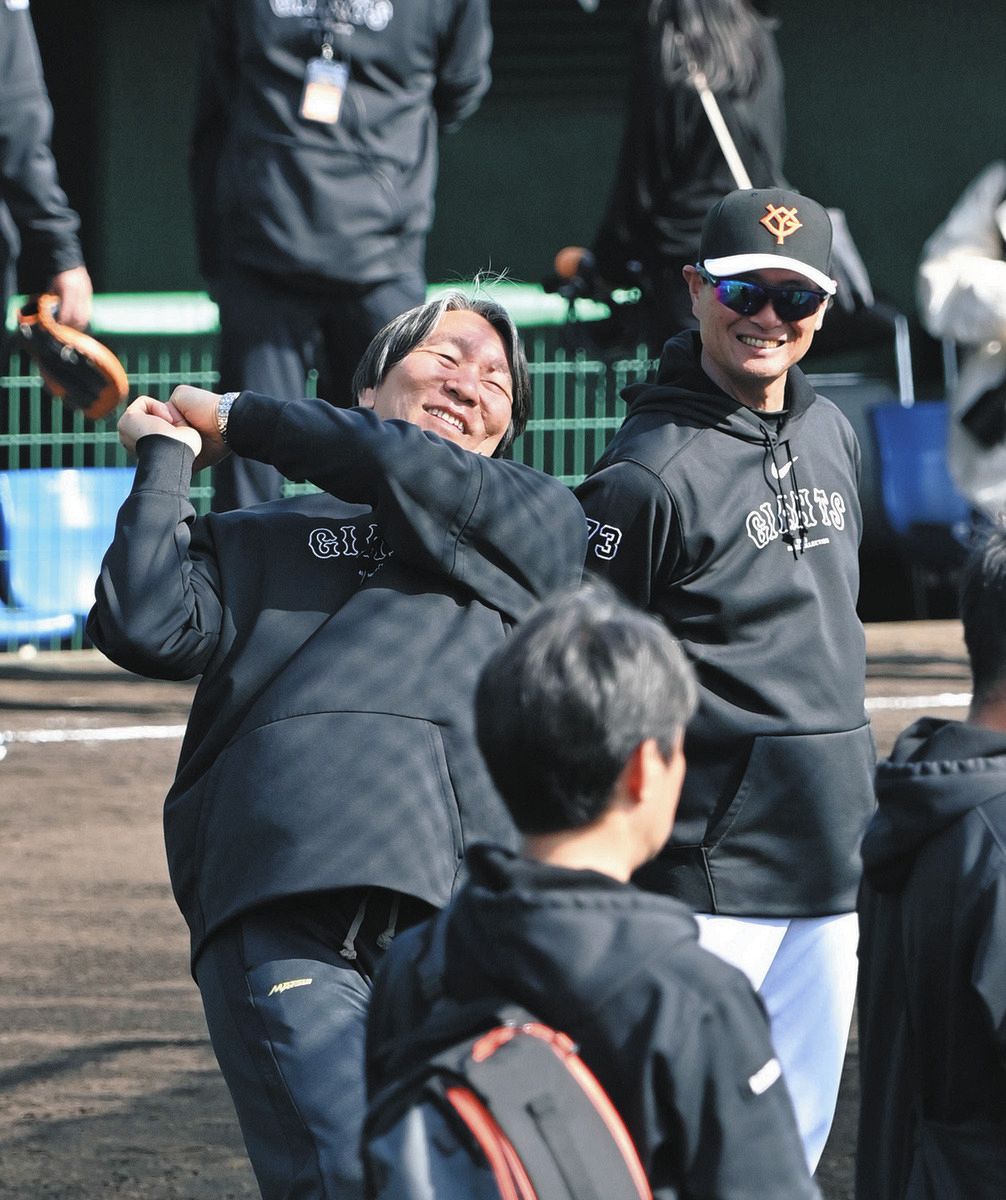 巨人・桑田2軍監督、松井秀喜さん来訪に感慨 「ここでゴジが打ってい