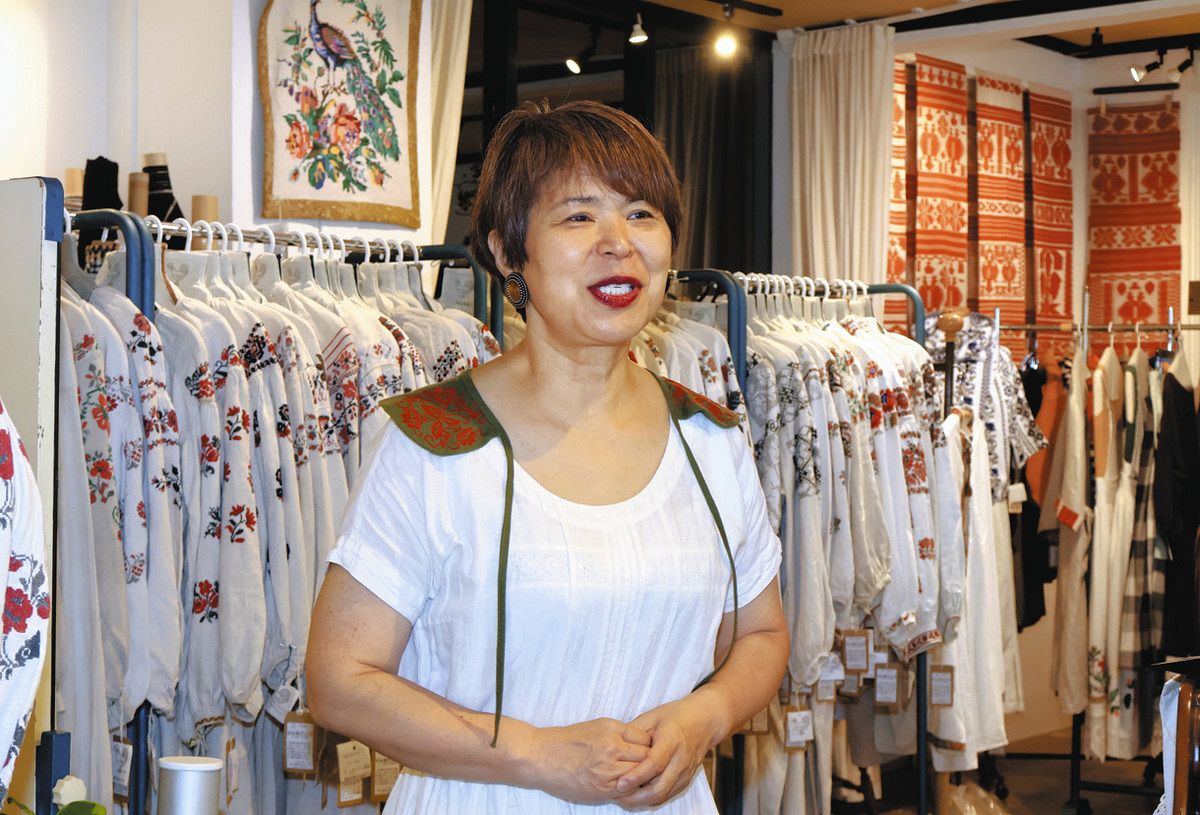 美しい文化」魅力伝える 松本・服飾店営む永田さん、ウクライナの民族