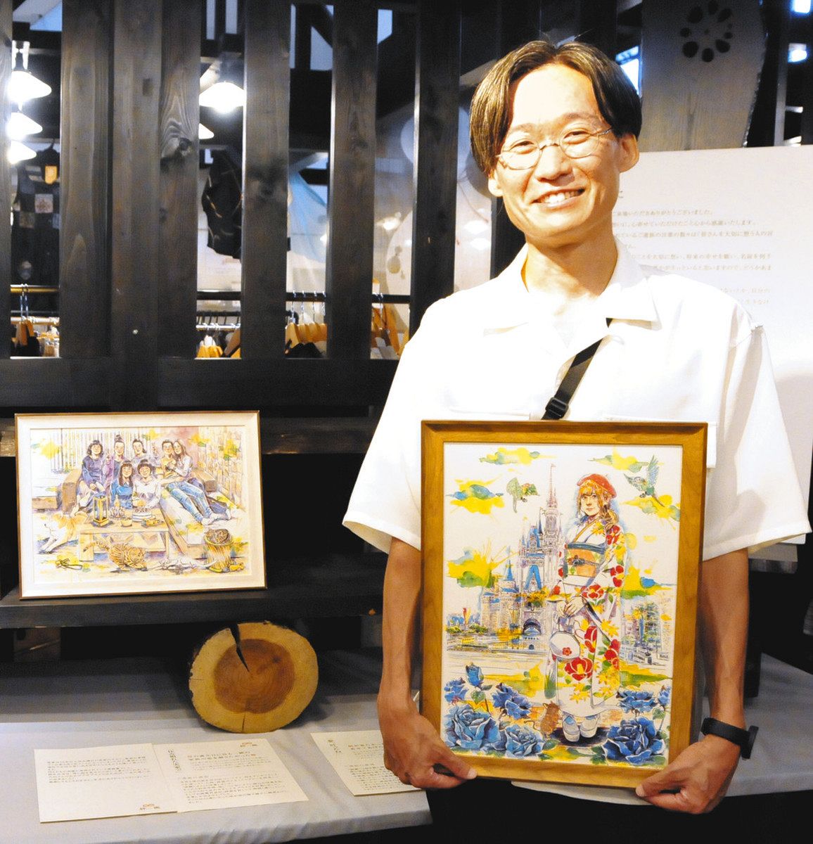 油絵 オリジナル作品  絆 かなえたかった未来、鮮やかに 浜松の四季彩堂ギャラリーで「絆画」20