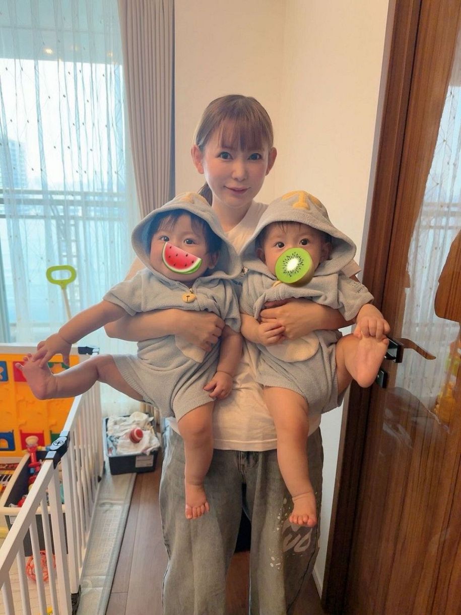 実際の投稿】中川翔子、双子の”シンクロY字”「可愛すぎる」：中日
