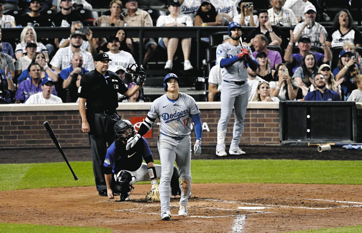 ◇大谷翔平54号＆57盗塁、vsロッキーズ：中日スポーツ・東京中日