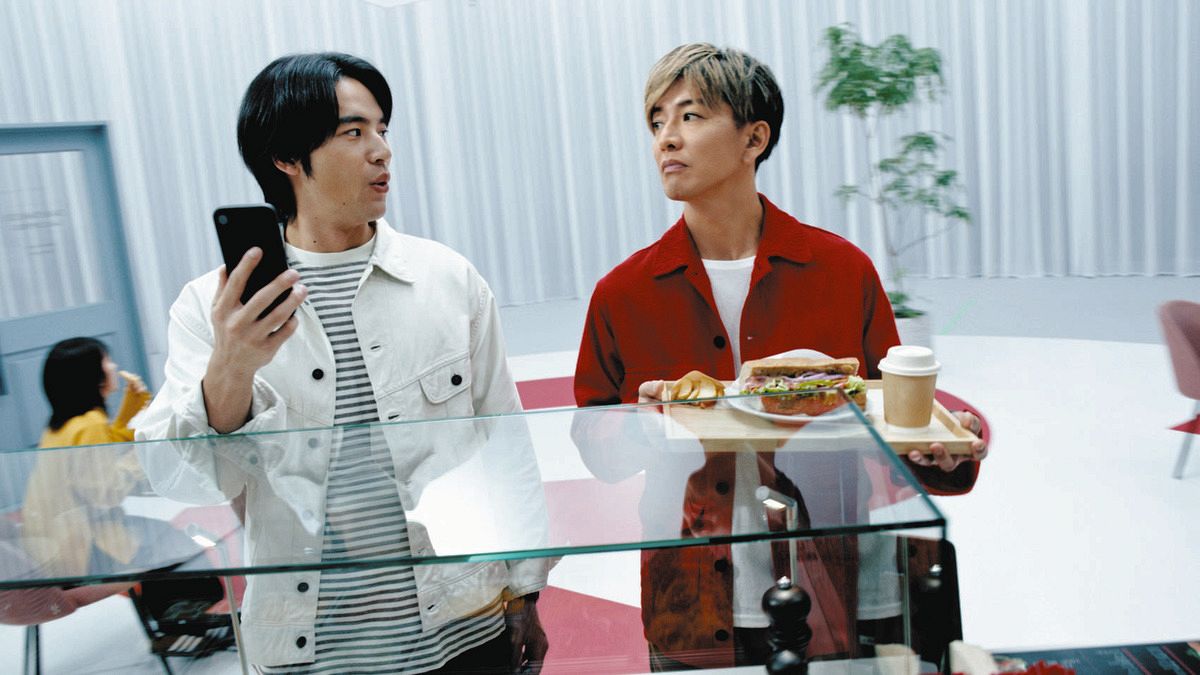 キムタク 〝トッピング〟の魅力をアツく水上恒司にレクチャー 三菱UFJ