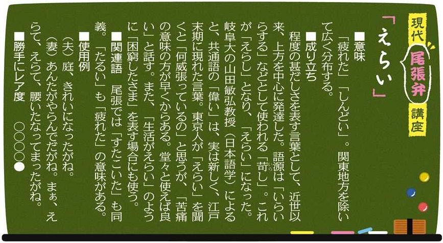 現代尾張弁講座 えらい 中日新聞web