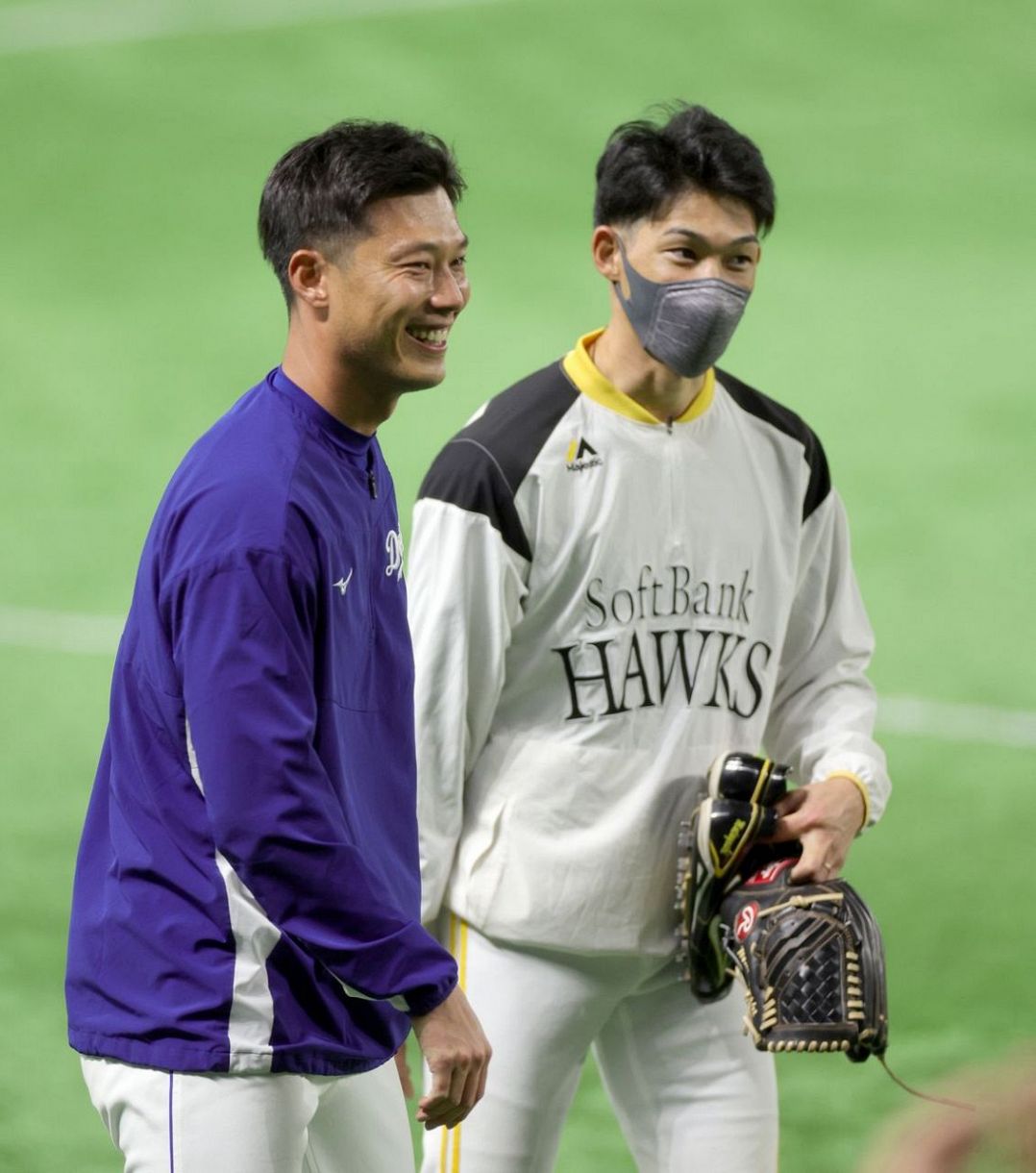 ソフトバンクfa移籍の又吉 中日ナインと再会 木下 京田らとあいさつし人的補償 岩崎とも談笑 中日スポーツ 東京中日スポーツ