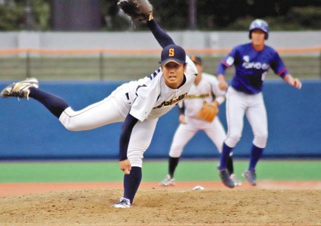 東京ガス戦の8回無死満塁で救援した鷺宮製作所の平川裕太投手