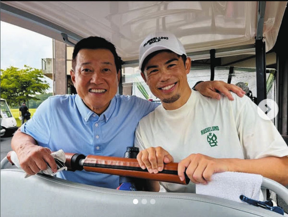 ◇サインもゲット！今江敏晃さん、原辰徳さんとゴルフ【写真