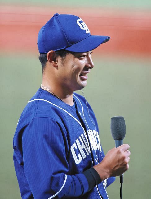 決勝犠飛！ヒーローの堂上は自らマイク持ち「やるしかないという気持ち