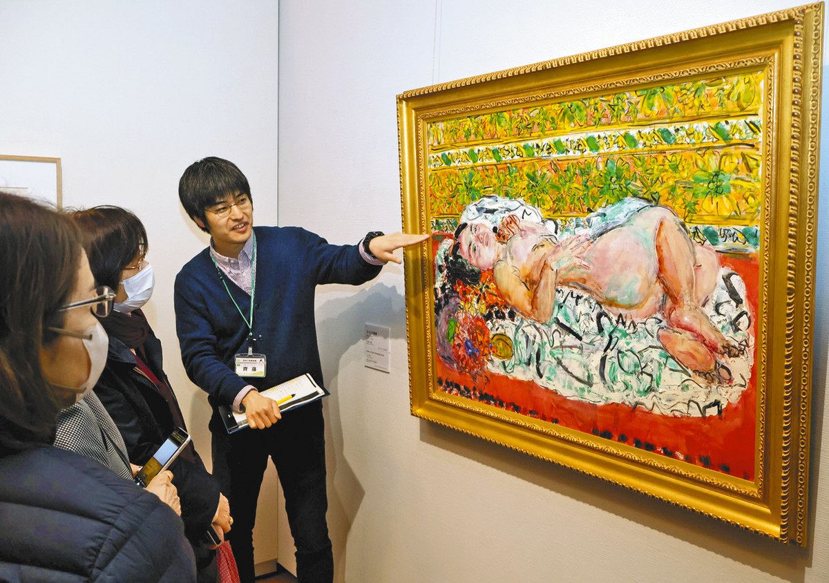 線』 宮本三郎の魅力 小松の美術館 デッサンなどに見る企画展：北陸中