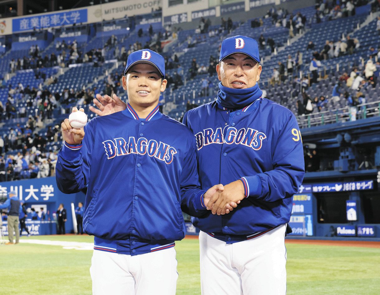プロ初勝利の中日・根尾昂、律義に左翼席に向き直ってファンに