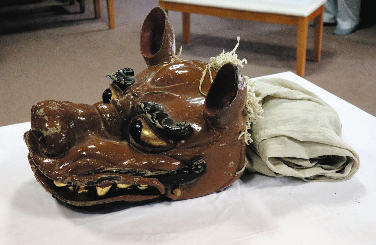尾鷲神社の獅子頭、22年ぶりお目見え 和歌山県立博物館企画展に合わせ