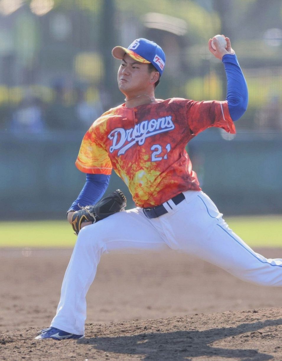 中日・金丸夢斗、救援で2イニング完全投球 侍ジャパン強化試合には最