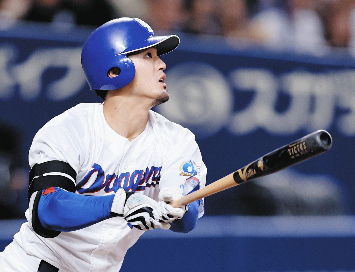 中日・板山祐太郎、西武・隅田撃ち先制2ラン！初球高め145キロ直球を竜