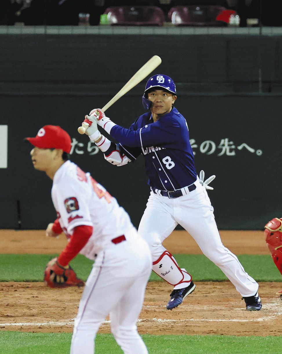 大島洋平が大きな大きな7点目！2年連続リーグ最多安打のヒット