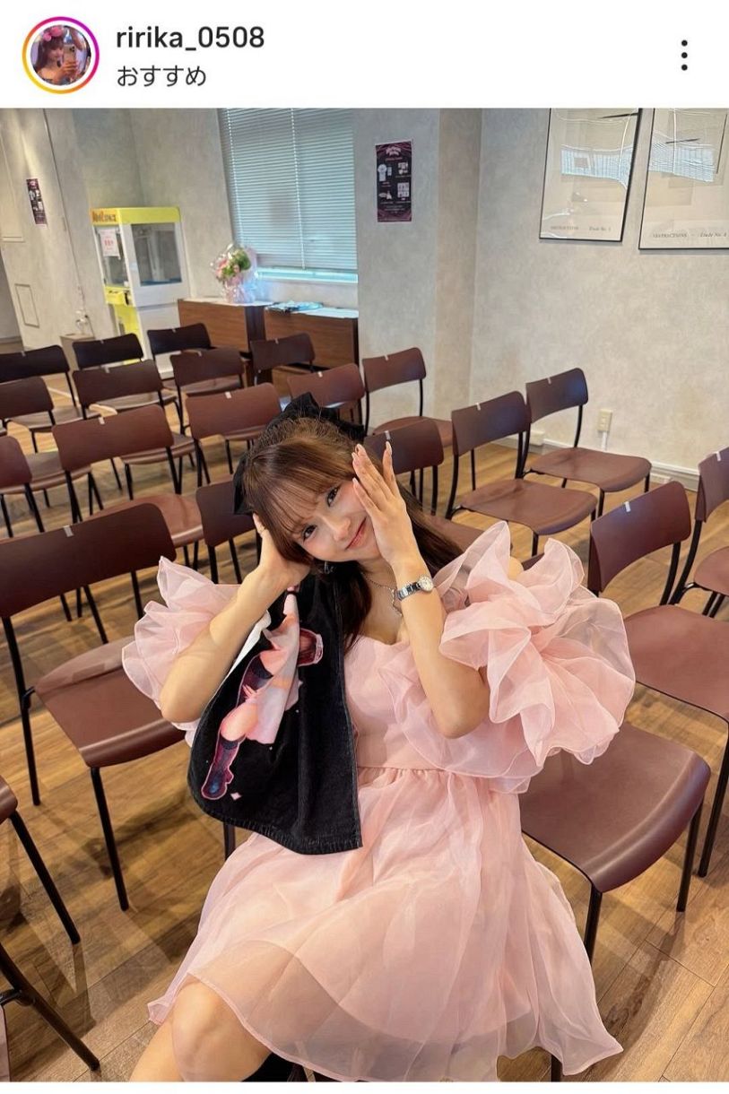 実際の投稿】生誕祭！森脇梨々夏、かわいすぎるピンクドレス：中日