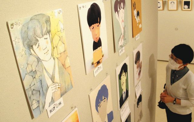 似顔絵ずらり 名古屋 栄で 似っ展 中日新聞web