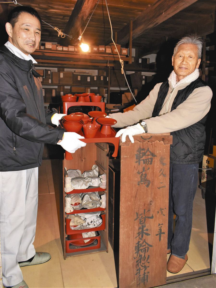 眠る輪島塗 射水から“帰郷” 大楽寺 寄贈 江戸の御膳「役立てて」：北陸 ...