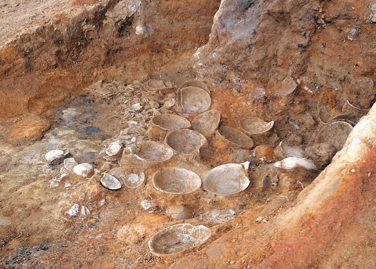 私を変えた逸品 美濃陶芸協会創立60周年＞ 長崎県の遺跡発掘現場：中日