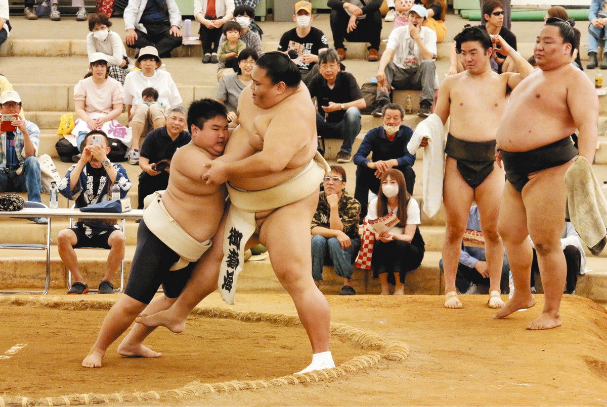 名古屋場所で「優勝目指す」御嶽海関が宣言 出羽海部屋・木曽合宿最終