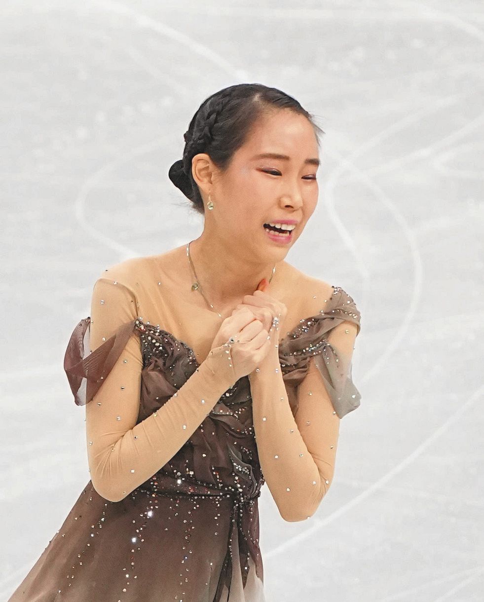 ノーミス演技に感極まった三原舞依「すごくうれしい」演技後ガッツ