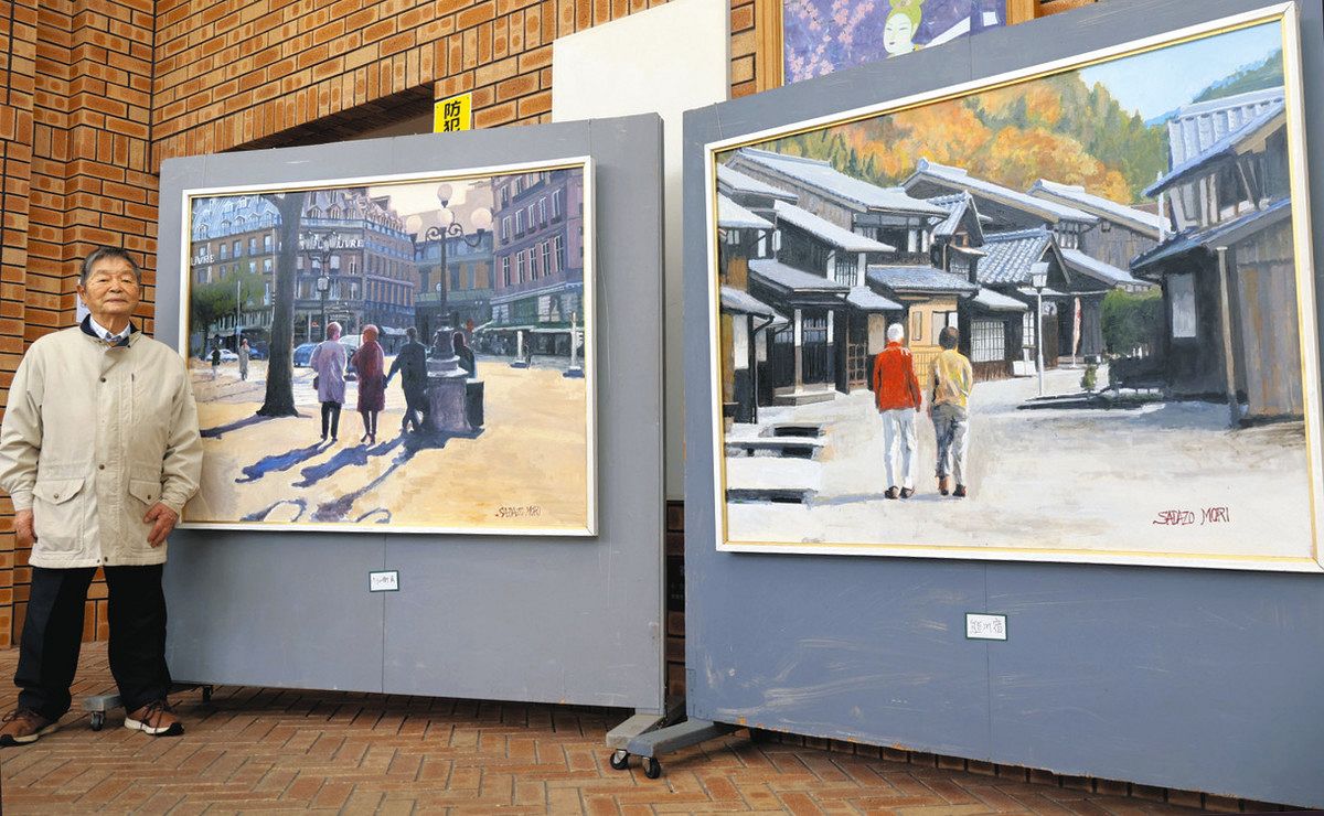精巧な油絵で旅行気分に 米原で元美術教員・89歳の森さん展示：中日新聞Web