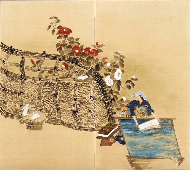 県立美術館で展示 越前の紙漉きを描く：日刊県民福井Web