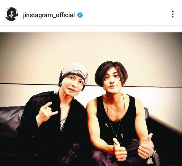 ◇【写真】赤西仁、ライブに訪れたHYDEと2ショット：中日スポーツ