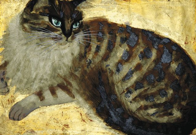 作品紹介＜上＞ 猫好き愛情豊かに 秋野不矩《猫》 ：中日新聞しずおかWeb