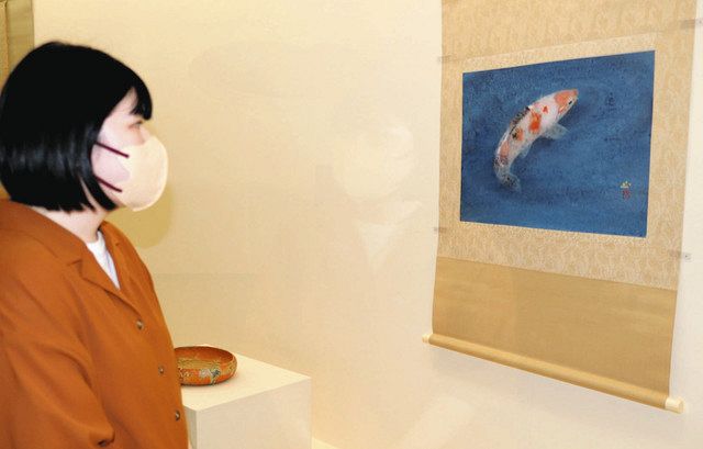 額装-1427　梶喜一　鯉　額装　３号 額装-1427 梶喜一 鯉 額装 3号 日本画 梶喜一 （絵画/額装】[梶