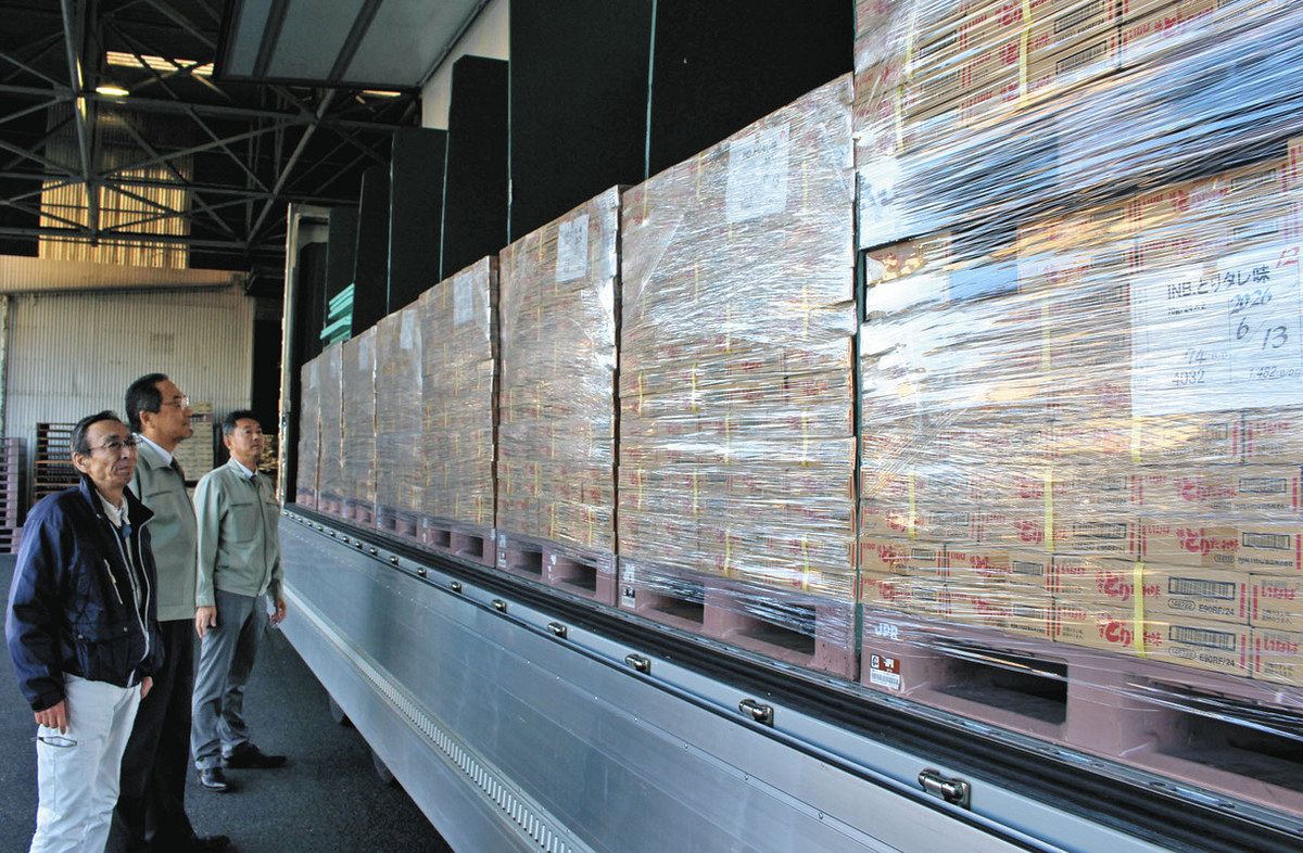 いなば食品、能登支援 焼き鳥缶詰１９万６８００個積み込み：中日新聞しずおかWeb - 中日新聞