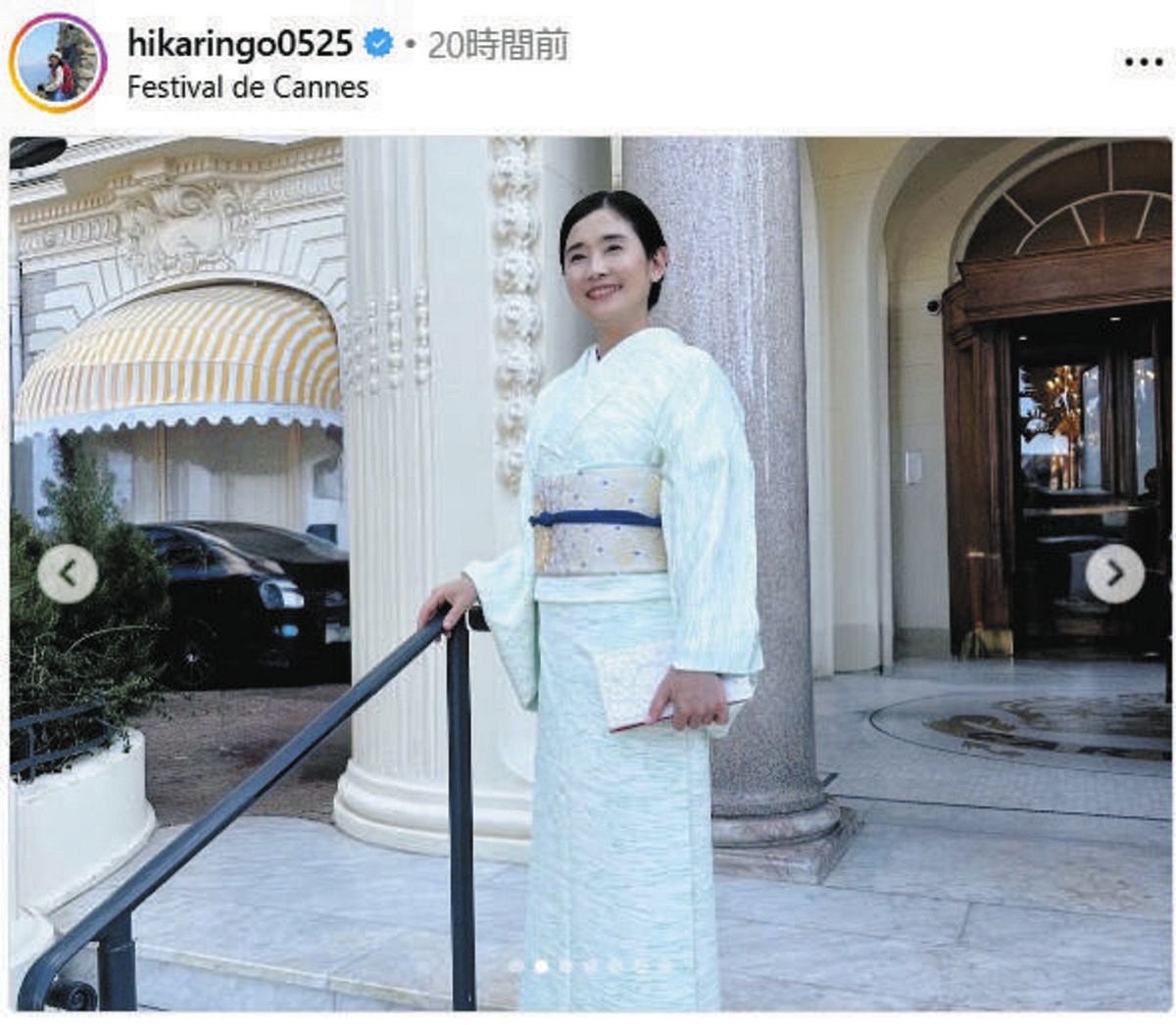 ◇石田ひかり、「帯締めがひかるー」話題の着物ショット【写真】：中日